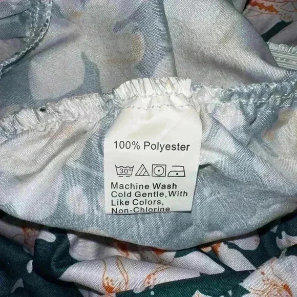 Women SHEIN Green Floral Mini Dress Size M - Picture 9 of 10